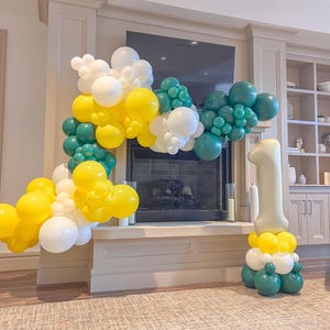 Golf Theme Balloon Garland Kit: Green, Yellow & White Party Decorations, Masters Party