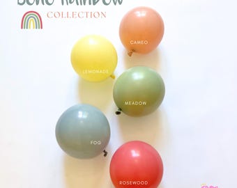 Boho Rainbow Balloon Garland Kit: Muted Colors, DIY Party Decor