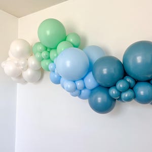 Baby Boy Shower Balloons, Baby Blue Balloon Arch, Sage Green, DIY Balloon Garland, Baby Shower Decorations Boy, Dusty Blue,