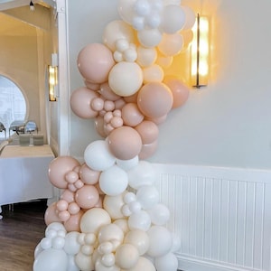 Pink & Neutral Balloon Garland Kit DIY Dusty Pinks Birthday Christening Baby Shower Blush Boho Berry Bridal Shower Girly