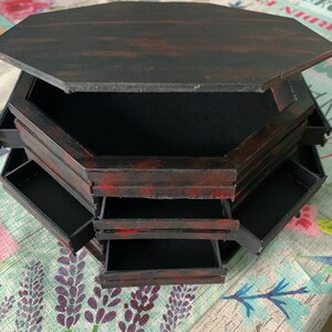 Aanpasbare sieradendoos - Basisdoos Handgemaakte doos - DIY knutseldoos - M Ldbg-cadeau - Gepersonaliseerde doos - Leeg of versierd - Basisdoos van de tv