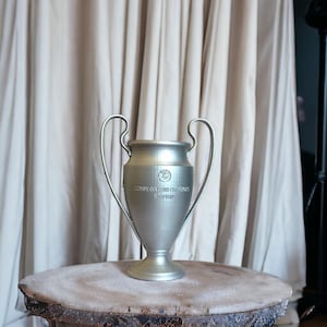 Custom Silver Football Trophy | Personalized Champions Style Cup | Soccer Award Gift for Fans