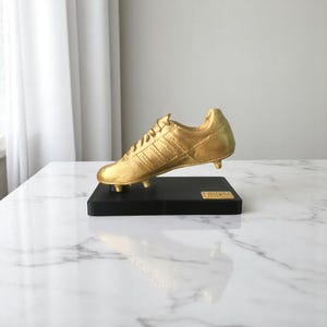 Gold Shoe Trophy, Customizable Football Award – Perfect Gift for Football Fans