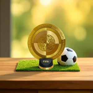 Personalized Club World Cup Trophy Replica – Custom Name Under FIFA Text – Soccer Award