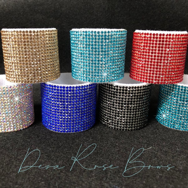 Rhinestone Ponytail Cuffs- White Base - Multiple sizes available