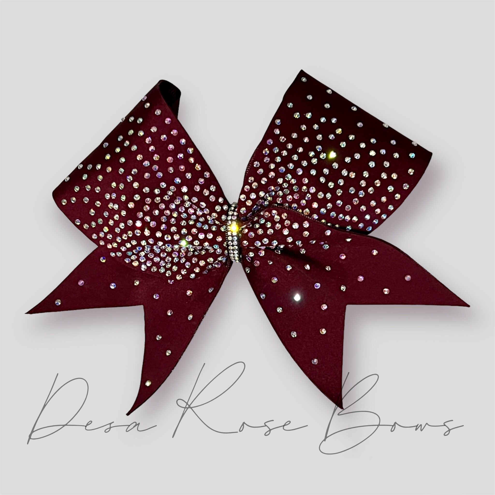 Maroon Rhinestone Bow Maroon Rhinestone Bow