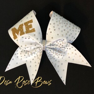 Glitter Full Rhinestone Cheer Bow - Customized dance hair bow