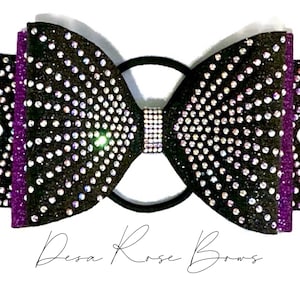 Sophia Tailless Glitter Bow - You choose Two colors- XL Rhinestone Dolly Bow