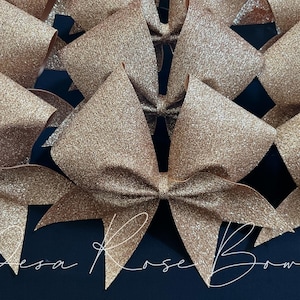 Glitter Hair Bow- Softball Bow- Cheer and Dance Bow- You choose color