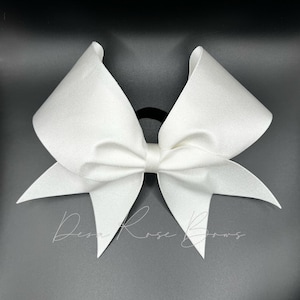 White Competition Cheer Bow