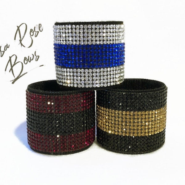 Stripe Rhinestone Ponytail Cuffs- Hair Wrap