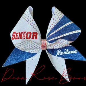 Senior Bow With Rhinestones You Choose Colors and Customization - Etsy
