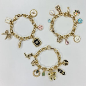 Personalized Charm Bracelet: Design Your Own Gold Plated Jewelry