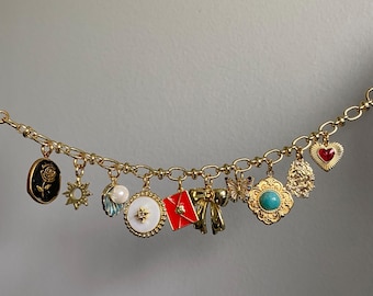 Build your own gold custom charm bracelet,personalized charm bracelets, charm jewelry