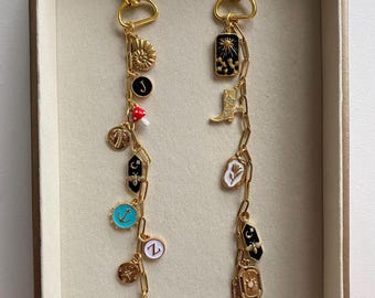 Make your own keychain, personalized bag charm, custom keychain, purse chain accessory, handbag charm, gift for girls, unique gift for her