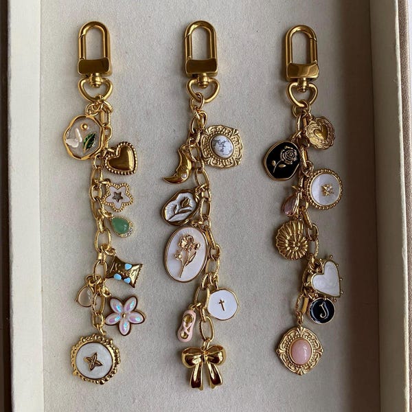 Build Your Own Bag Charm, Personalized Charm Keychain, Purse Accessory, Gift for Girl, Bridesmaid Gifts, Custom Purse Charm, Bag Charms