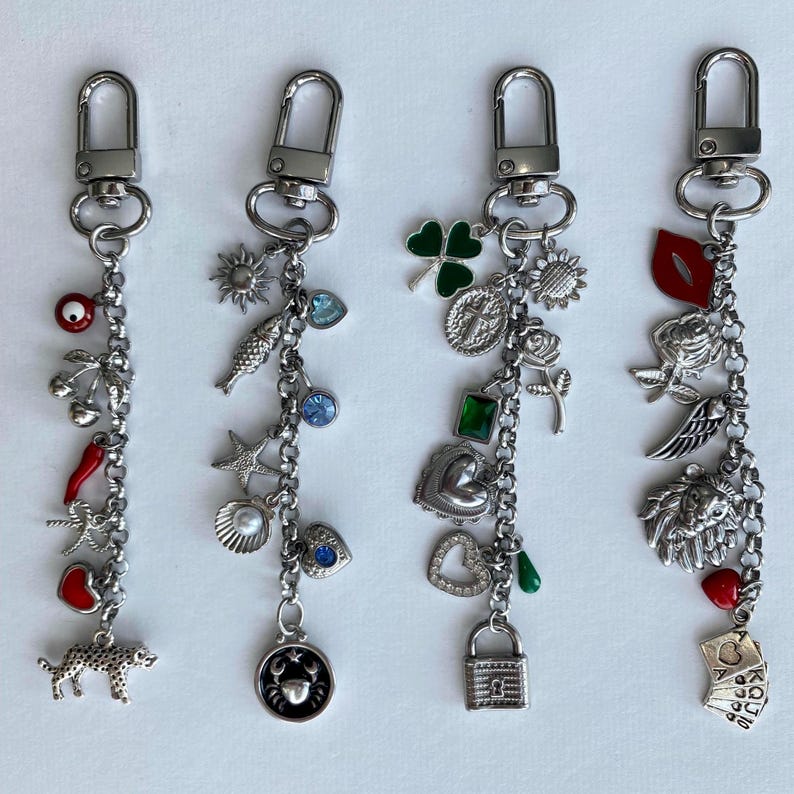 Charm For Keychains Make Your Own Keychain, Personalized Bag Charm, Custom Keychain, Purse ...
