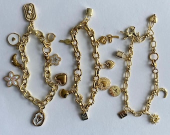 Build your own custom charm bracelet,personalized charm bracelets,customized charm bracelet,birthday gifts for her,custom bridesmaid gift