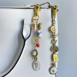 Charm keychain, custom keychain, personalized bag charm, purse chain accessory, trendy handbag charm, cute gift for her, best friend gifts