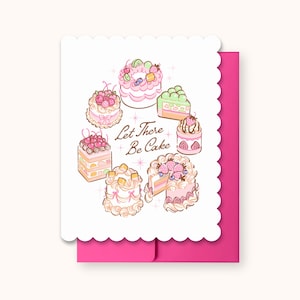 Let There Be Cake | Birthday | Handmade | A2 Greeting Card