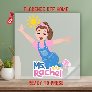 Rachael Dtf Transfer, Ms Rachael Heat Press, Baby Girl Shirt Design Dtf Print, Kids Tv Character Ready to Press, Dtf Gang Sheet, MisRachel