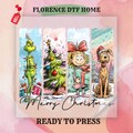 Merry Christmas Gr-n-ch Cute Girl and Santa Dog Dtf Transfer, Christmas Grinchy Ready To Press, Unique Xmas Gift Tee Heat Press, Gang Sheet