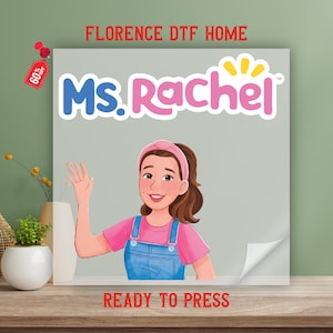 Rachael Dtf Transfer, Ms Rachael Heat Press, Baby Girl Shirt Design Dtf Print, Kids Tv Character Ready to Press, Dtf Gang Sheet, MisRachel