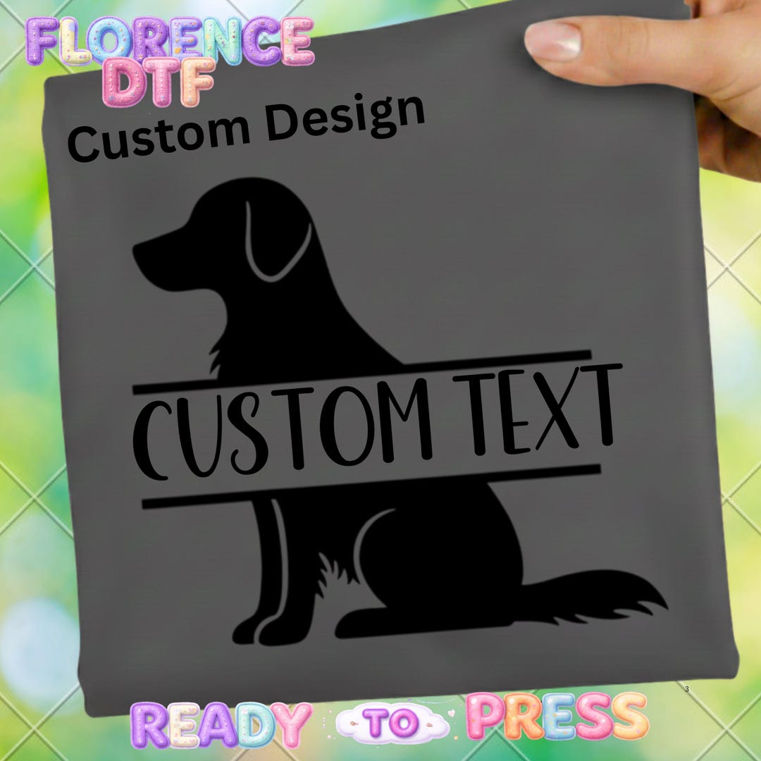 Custom Dog Name Shirt DTF Transfer, Golden Retriever Lovers Ready to ...