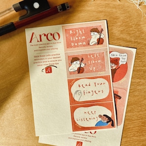 Cello Tips Reminder Stickers for Musicians