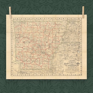 Arkansas Map Print Arkansas Wall Art Arkansas Decor Moving Gift Housewarming Gift New Arkansas Home Map Wall Decor Arkansas Poster Wall Art