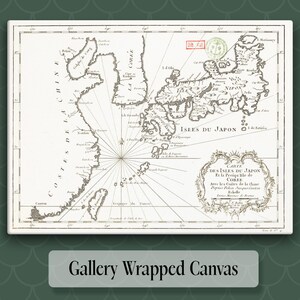 Vintage Japan Map Canvas Print Japan Map Canvas Historical Map Canvas Decor Japan Map Print Japanese Map Artwork Japan Theme Canvas Wall Art