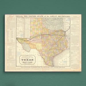 Texas State Map Print Texas Wall Art Texas Decor Moving Gift Housewarming Gift New Texas Home Map Wall Decor Texas Canvas Wall Art Print