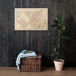 Maryland State Map Print Maryland Wall Art Maryland Decor Moving Gift Housewarming Gift New Maryland Home Map Wall Decor MD Canvas Wall Art