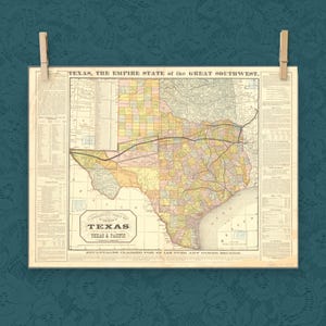 Texas Map Print Texas Wall Art Texas Decor Moving Gift Housewarming Gift New Texas Home Map Wall Decor Texas Poster Wall Art Print