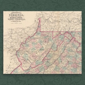 West Virginia Print Map Wall Decor Poster Map Decor West Virginia Map Gift New Home Gift Airbnb Wall Art Vacation Home West Virginia Art