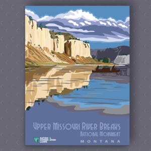 Missouri River Art Montana Poster Rugged Landscape Wall Art Montana Wilderness Print Gift For Montana Housewarming Gift For New Montana Home