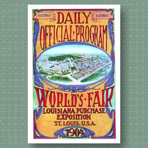 1904 Worlds Fair Print Poster - Etsy