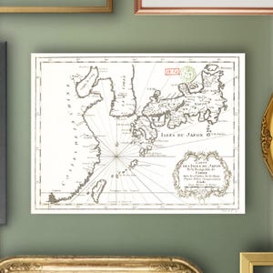 Japan Map Poster Antique Geography Print Map Print For History Enthusiast Old Map Of Japan Artwork For Japan Themed Gallery Wall Japan Style