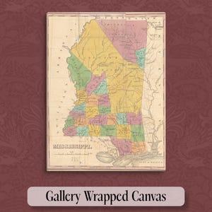 Mississippi State Map Print Mississippi Wall Art Mississippi Decor Moving Gift Housewarming Gift New Mississippi Home Map Wall Decor