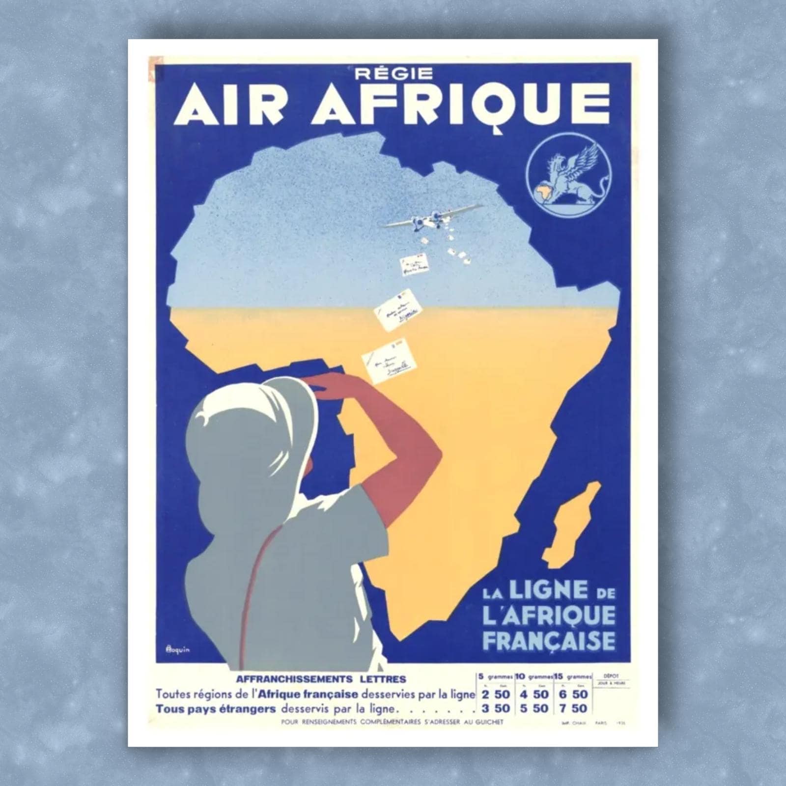 Air Afrique Poster - Etsy