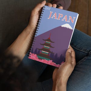 Japan Journal Japan Art Journal Travel Gift Idea Japan Decor Gift Japan Art Decor Japanese Design Gift Retro Travel Gift For Graduation Gift