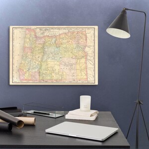 Oregon State Map Print Oregon Wall Art Oregon Decor Moving Gift Housewarming Gift New Oregon Home Map Wall Decor Oregon Canvas Wall Art