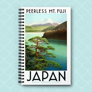 Mt Fuji Notebook Japan Travel Journal Vintage Travel Notebook Japanese Travel Journal Japan Souvenir Notebook Japan Journal Mt Fuji Journal