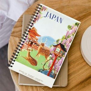 Japan Travel Journal Japanese Woodblock Print Notebook Travel Journal Gift For Traveler Japan Gift Japan Souvenir Japan Travel Temple Art