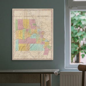 Missouri State Map Print Missouri Wall Art Missouri Decor Moving Gift Housewarming Gift New Missouri Home Map Wall Decor Missouri Art Print