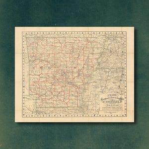 Arkansas State Map Print Arkansas Wall Art Arkansas Decor Moving Gift Housewarming Gift New Arkansas Home Map Wall Decor AR Canvas Print