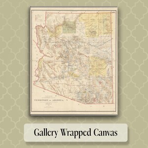 Arizona State Map Print Arizona Wall Art Arizona Decor Moving Gift Housewarming Gift New Arizona Home Map Wall Decor AZ Canvas Wall Art