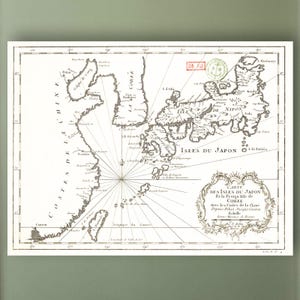 Japan Map Print Vintage Japan Map Print French Map Of Japan Antique Map Wall Art Historical Japan Map Art Vintage Map Decor Japanese Vintage