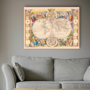 World Map Art Print Historic Cartography Art Vintage French Map Art Old Map Decor Classic Map Wall Art Antique Map Reproduction Map Gift