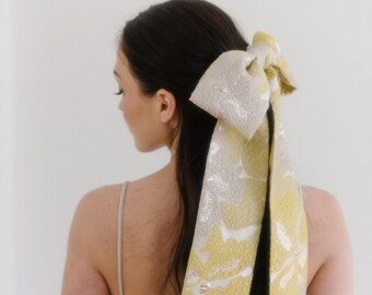 Large Floral Bow - Yellow